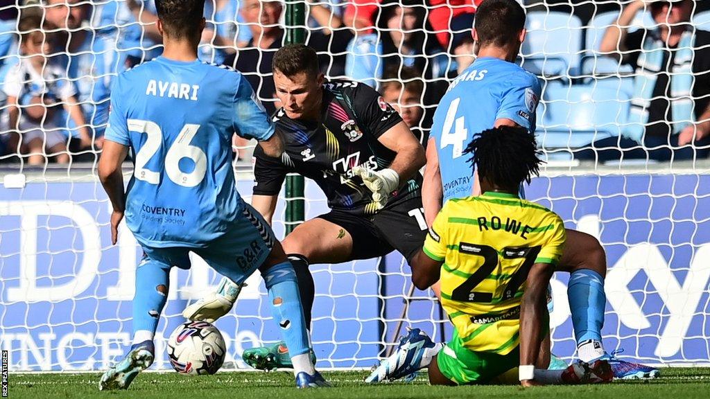 Jonathan Rowe scores his seventh goal of the season for Norwich