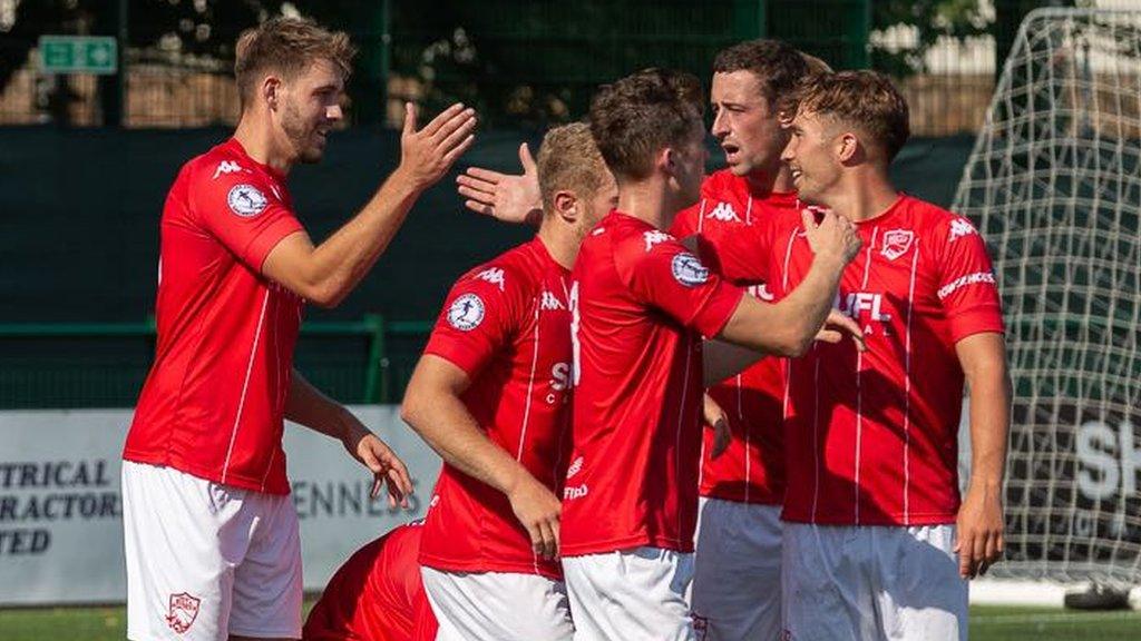 Jersey Bulls celebrate