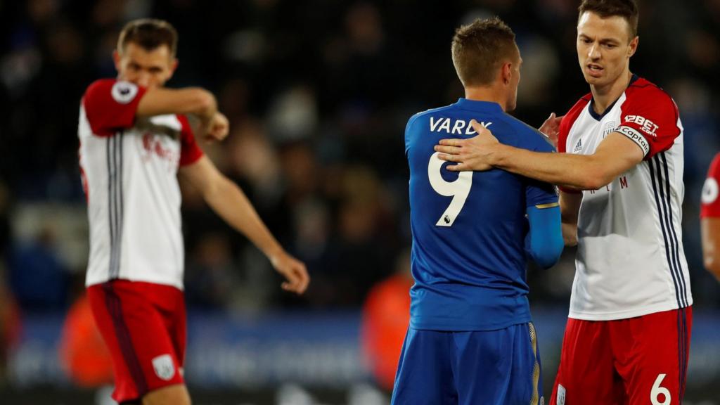 Jonny Evans and Jamie Vardy