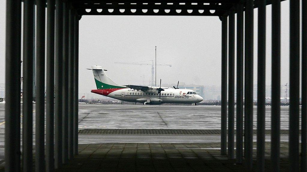 Aircraft belonging to private Bulgarian carrier Viaggio air at Sofia airport - file photo