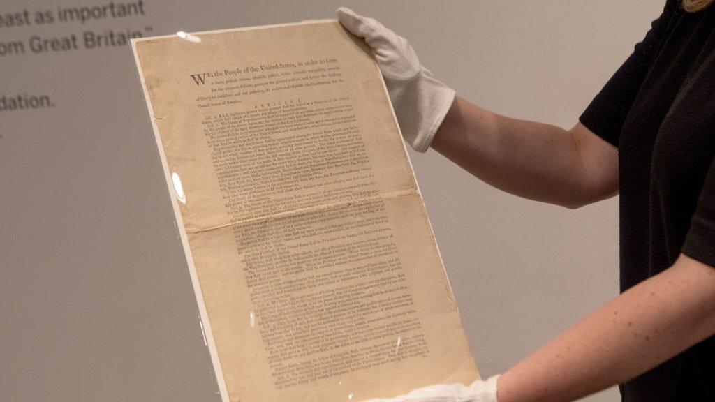 Photograph of the constitution for sale