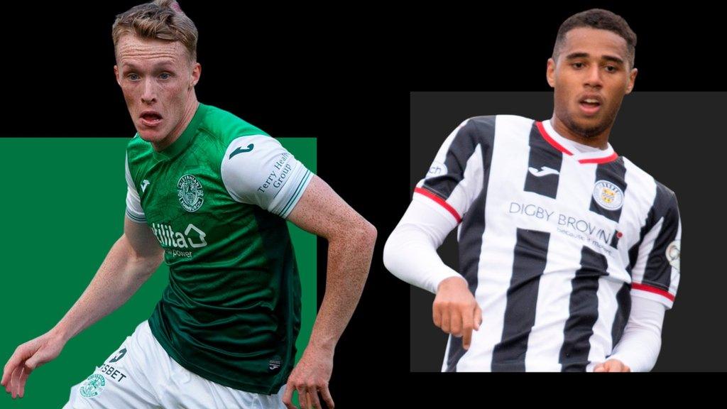 Hibernian's Jake Doyle-Hayes and St Mirren's Ethan Erhahon