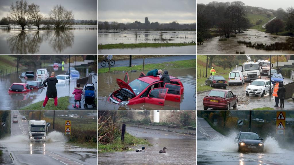 A montage of flood images in the West region
