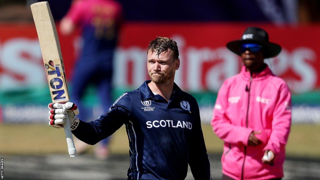 Scotland captain Richie Berrington provided much-needed runs