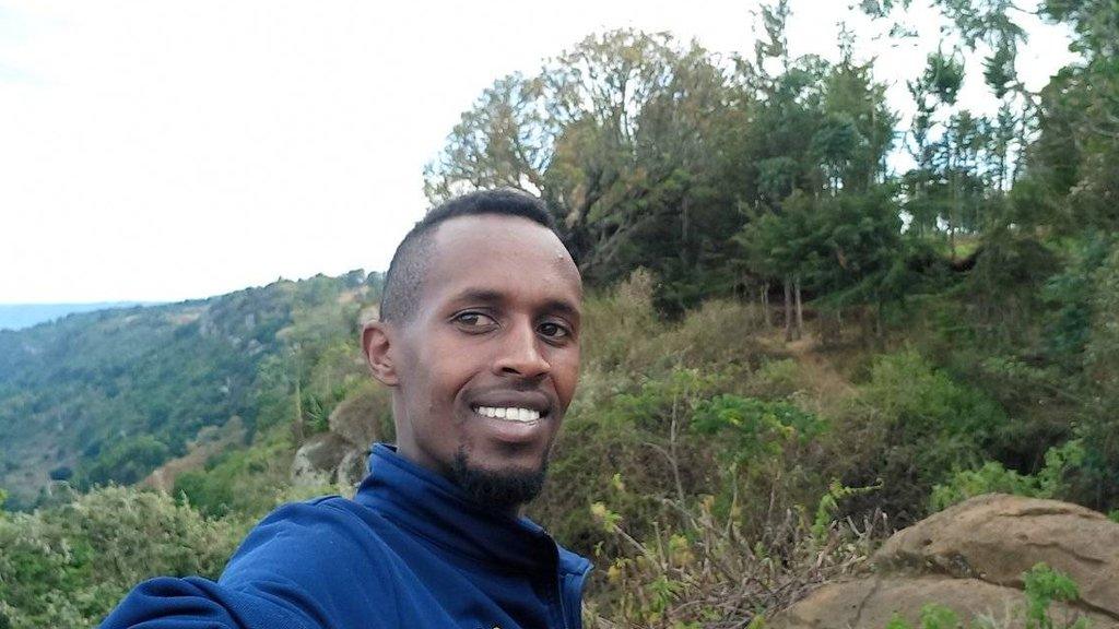 Rwandan long distance runner Siragi Rubayita