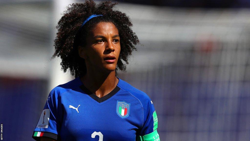 Sara Gama captained Italy at the 2019 Women's World Cup when they reached the quarter-finals before losing to the Netherlands