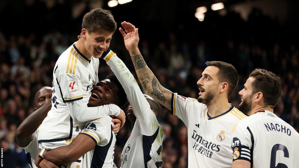 Real Madrid's Arda Guler celebrates