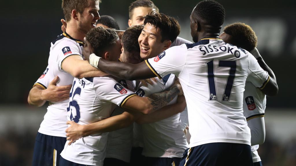 Tottenham celebrate