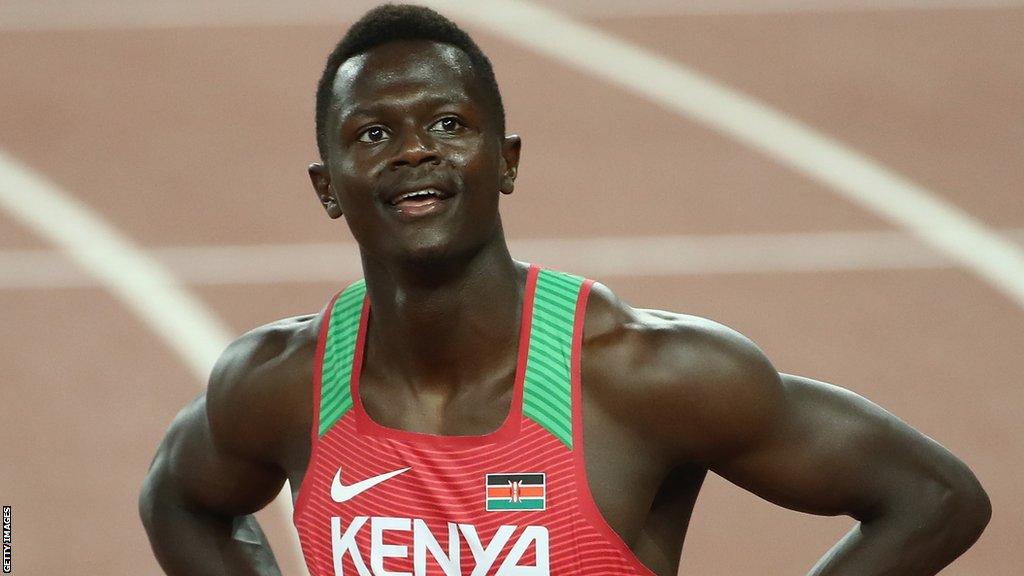 Kenyan sprinter Mark Otieno