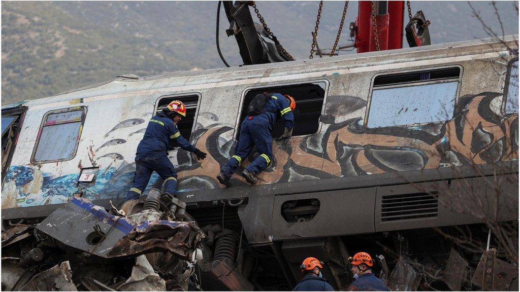 Rescuers in Greece