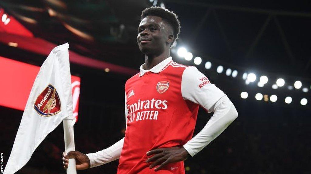 Arsenal forward Bukayo Saka
