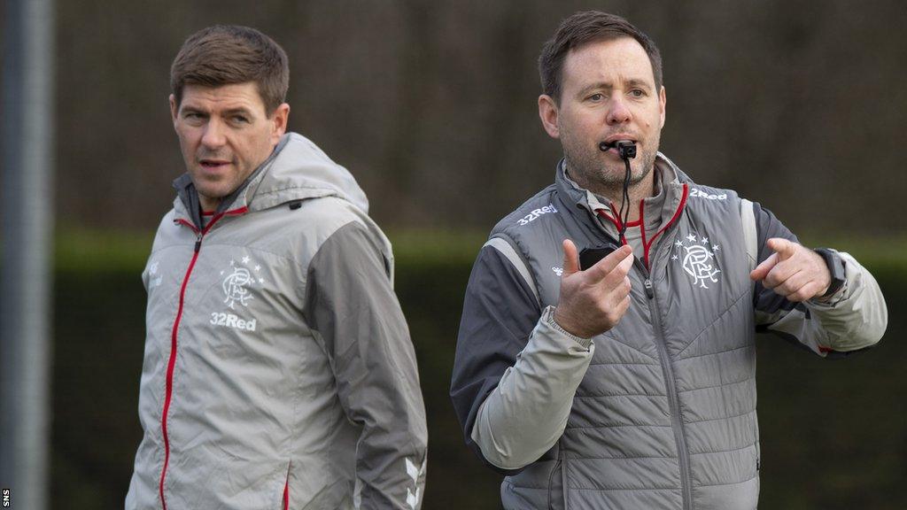 Steven Gerrard and Michael Beale