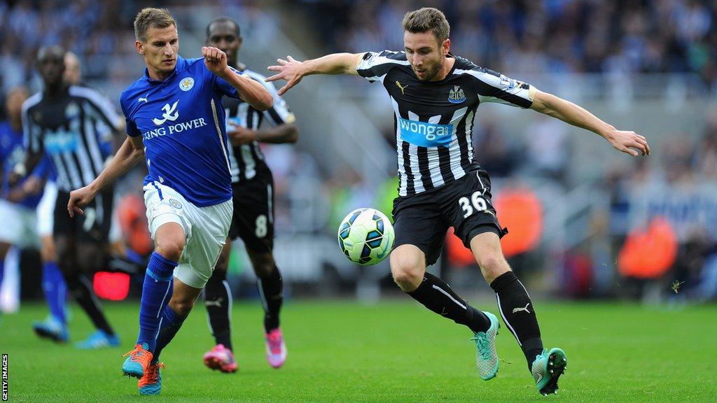 Marc Albrighton (left) in action for Leicester