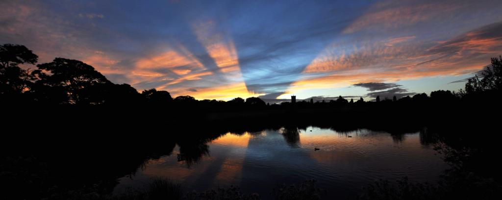 Sunset over High Royds