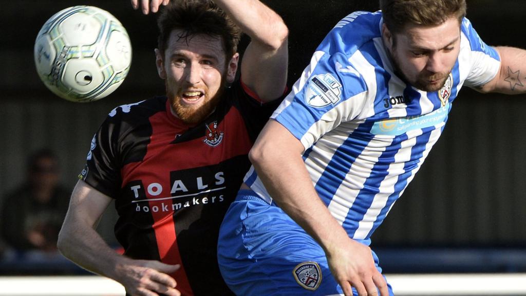 Action from Crusaders against Coleraine