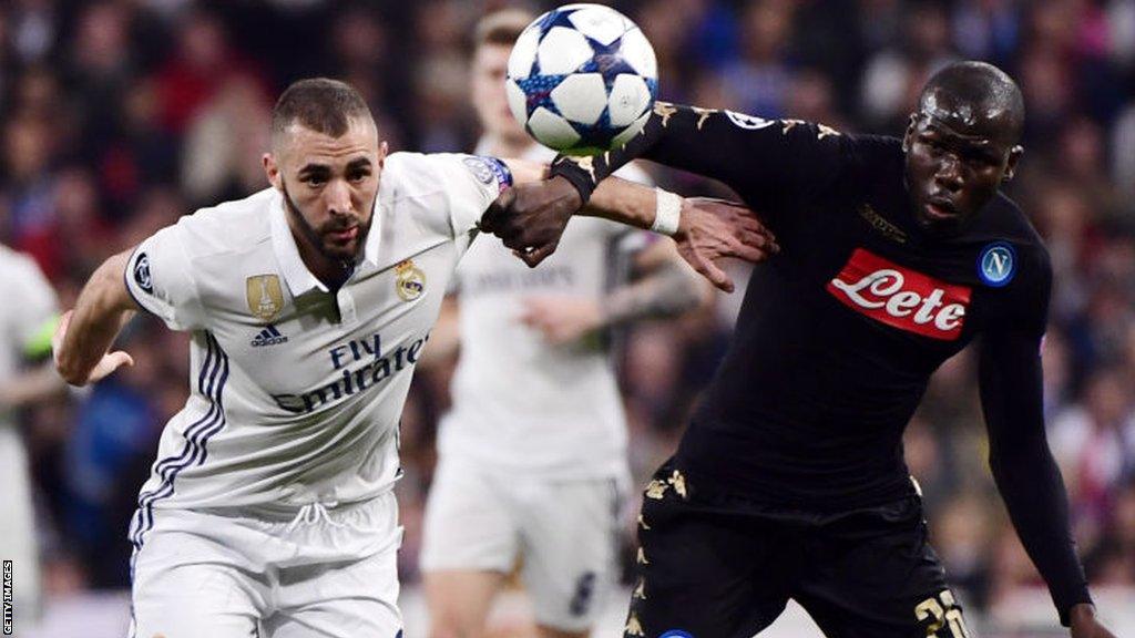 Kalidou Koulibaly and Karim Benzema