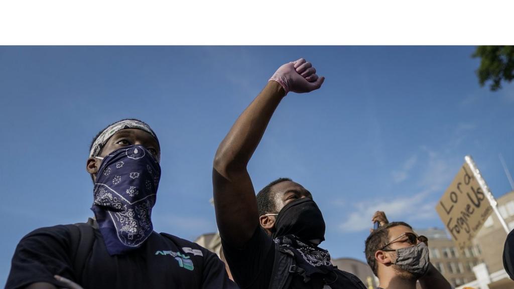 Demonstrators gather at Lafayette Park for protest against police brutality and the death of George Floyd, on June 2, 2020 in Washington, DC