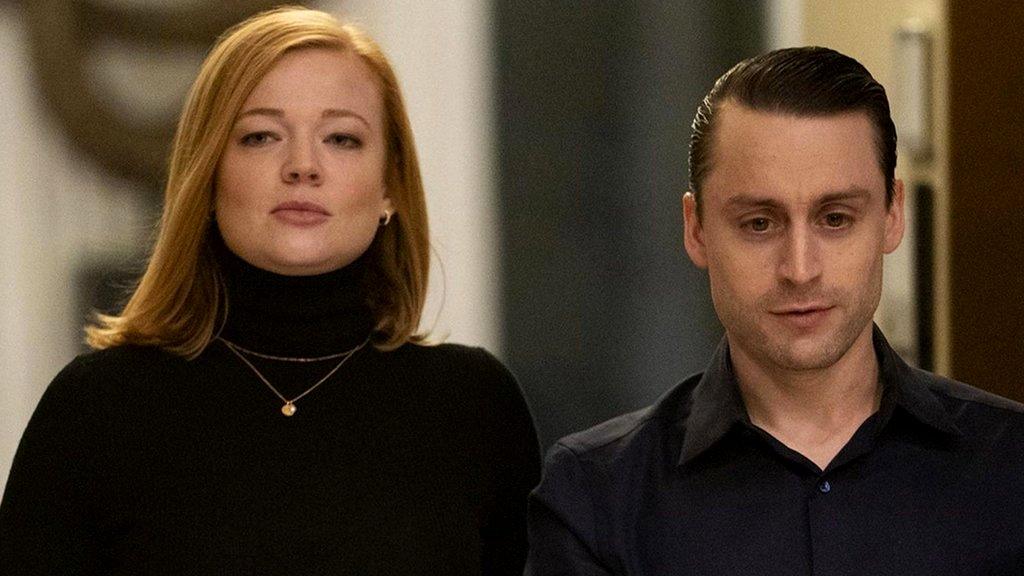 Sarah Snook and Kieran Culkin in Succession