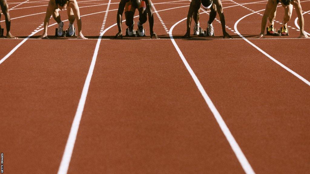 Generic shot of athletes at a start line