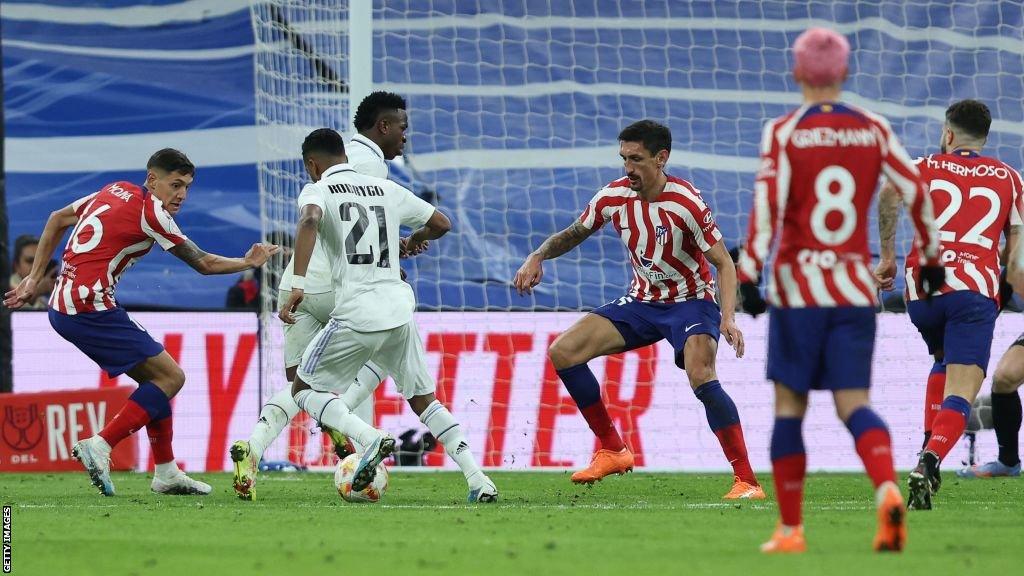 Rodrygo scores a goal for Real Madrid