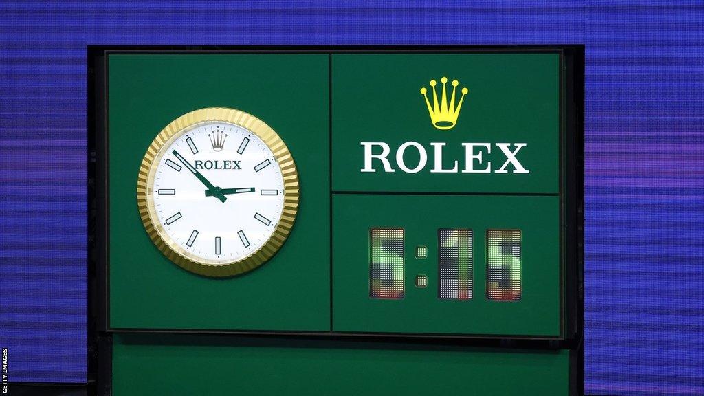 Clock showing the US Open match between Carlos Alcaraz and Jannik Sinner finished at almost 3am in New York