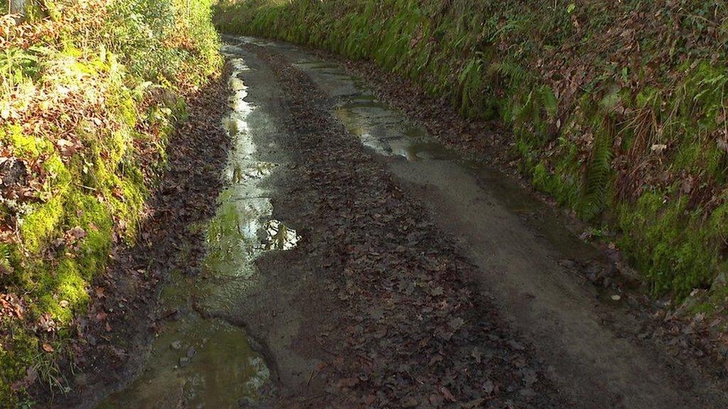 Potholes on Mill Lane