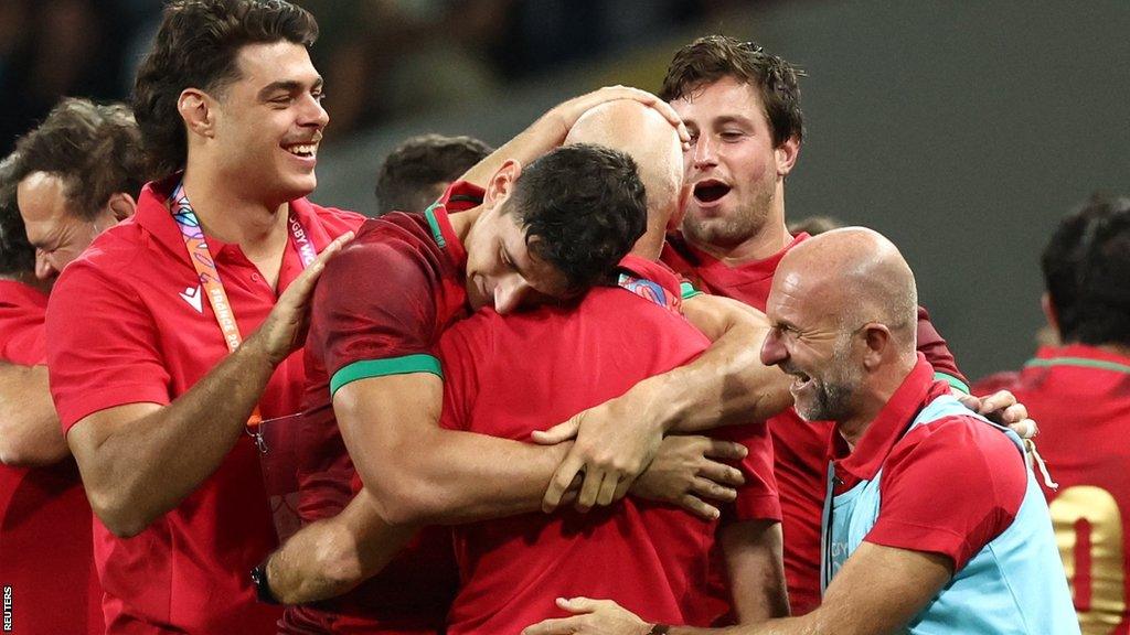 Portugal celebrate victory over Fiji