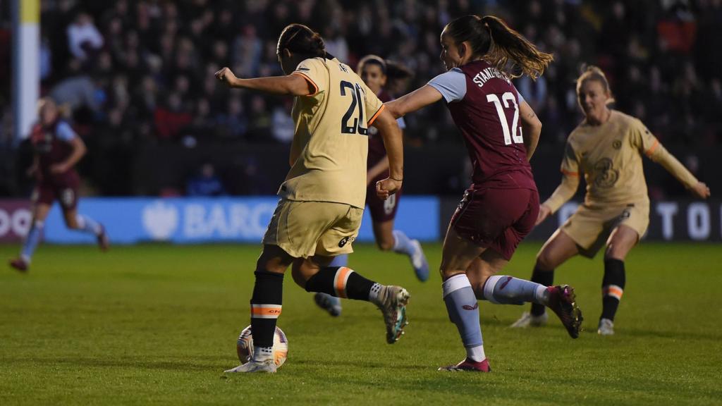 Aston Villa taking on Chelsea