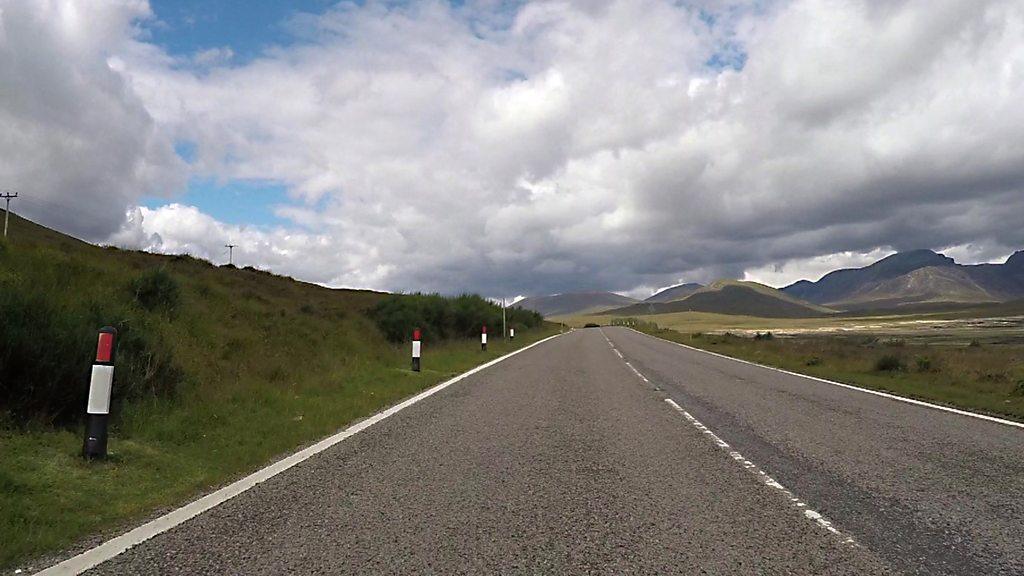 A section of the The North Coast 500 route in the Highlands of Scotlan