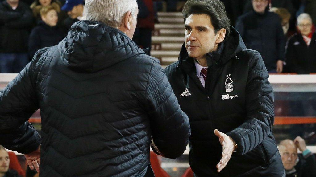 Aitor Karanka shakes hands with Steve Bruce