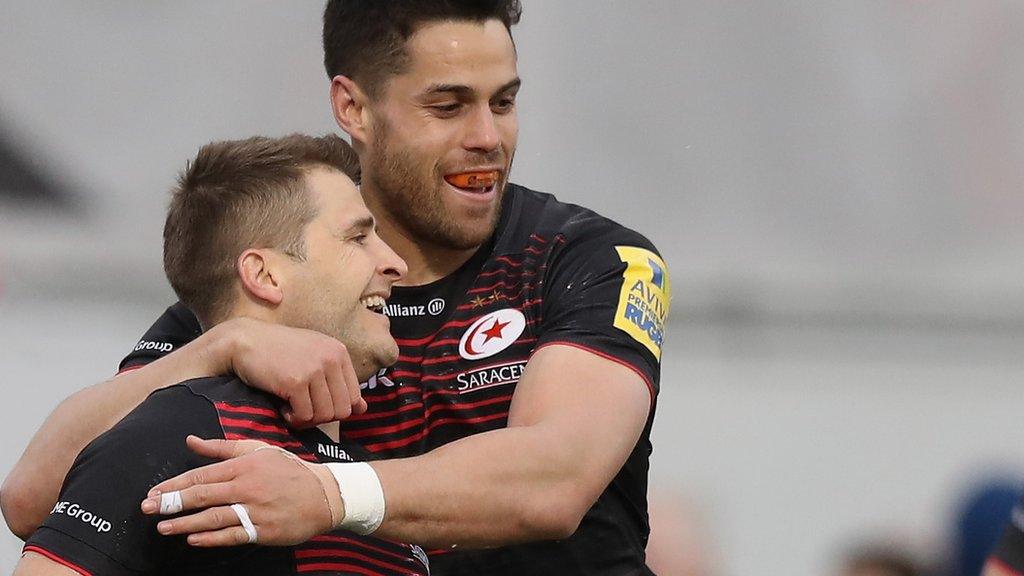 Richard Wigglesworth and Sean Maitland celebrate