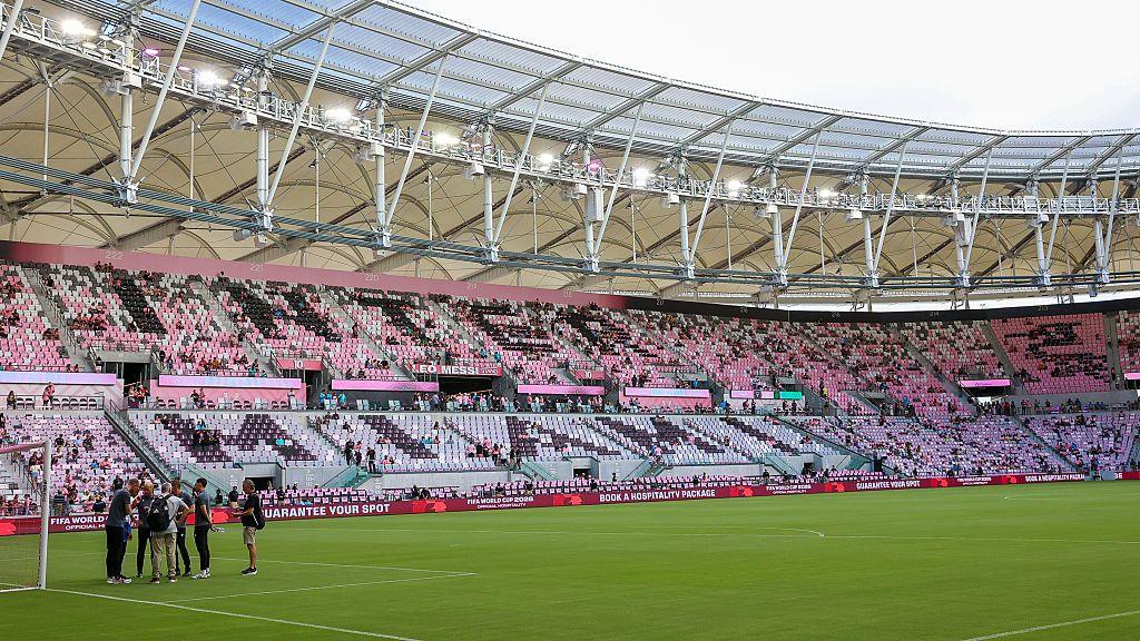 A view of inside Inter Miami's new stadium before supporters arrive for the first time