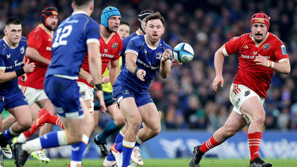 Hugo Keenan in action at the Aviva Stadium