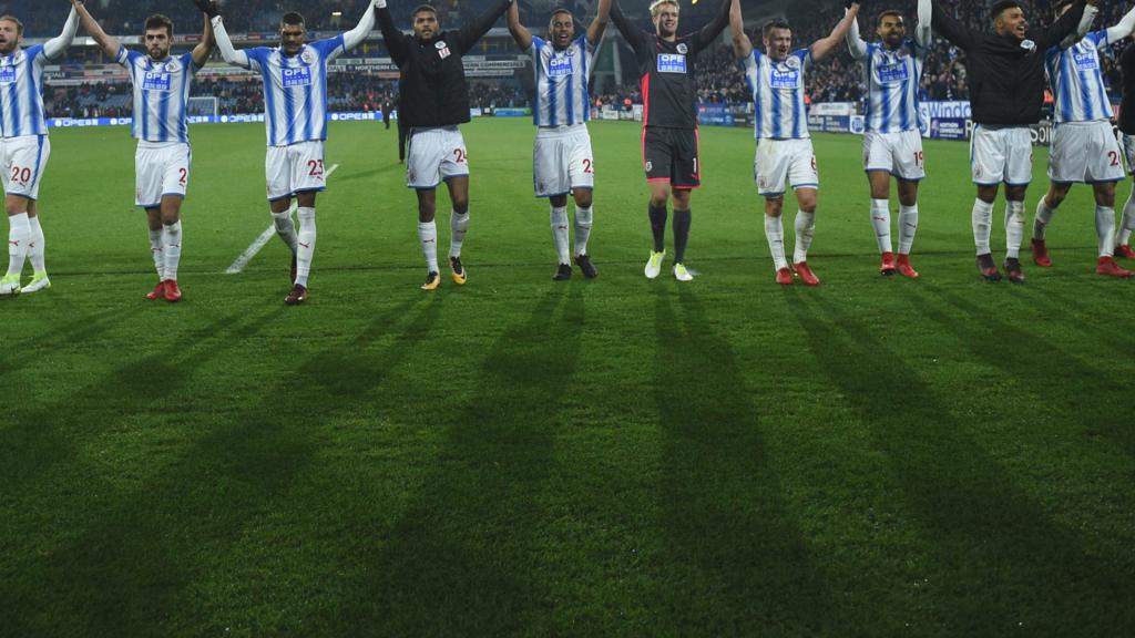 Huddersfield celebrate their victory