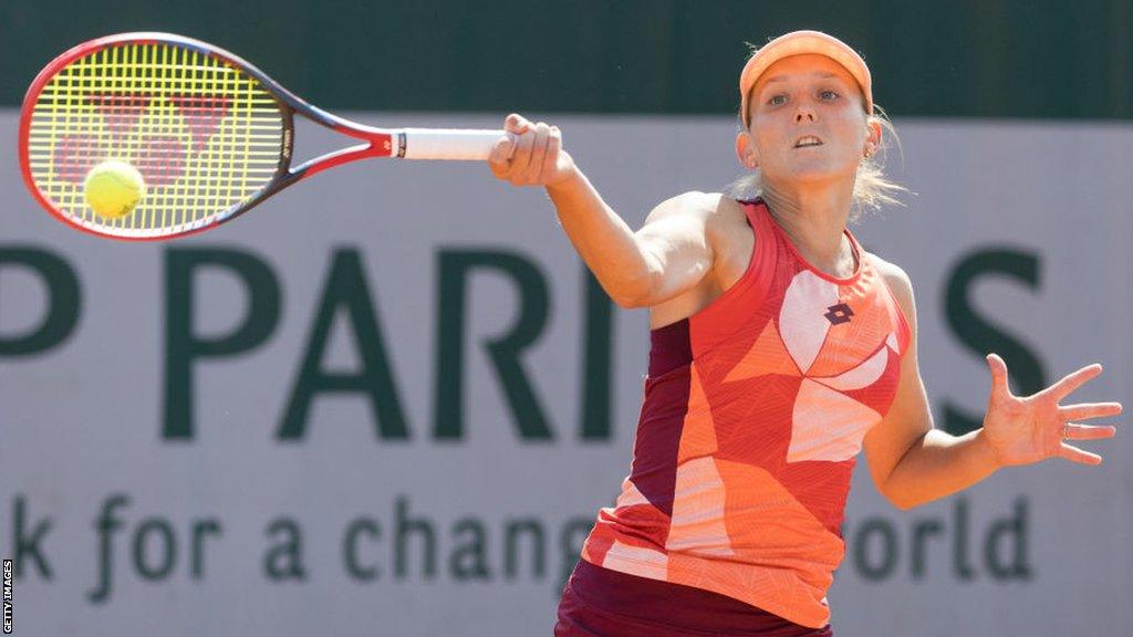 Varvara Gracheva Russian born tennis player wins first match as French citizen BBC Sport