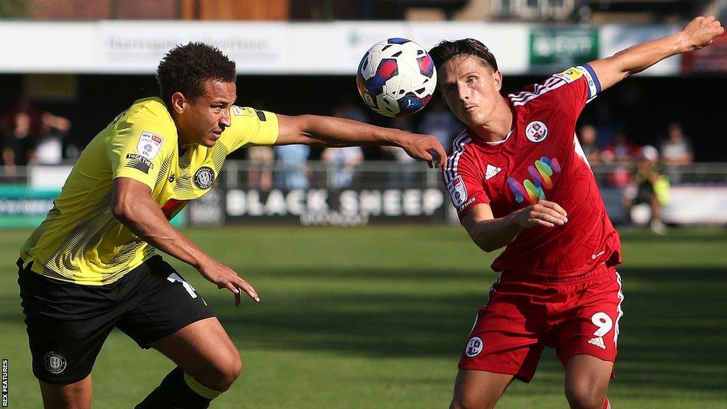 Richards (left) has previously played in League Two for Harrogate Town