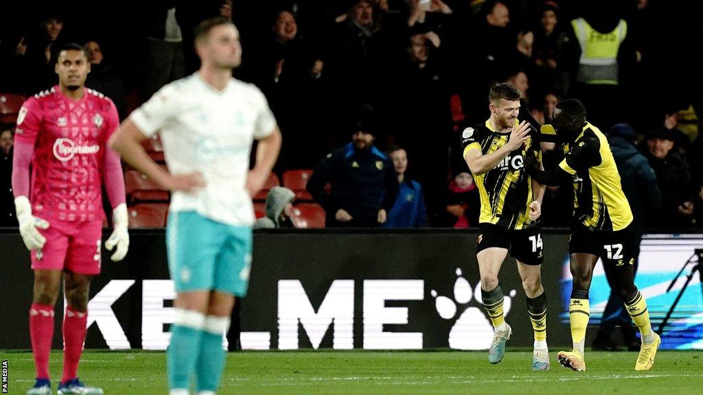 Rhys Healey celebrates