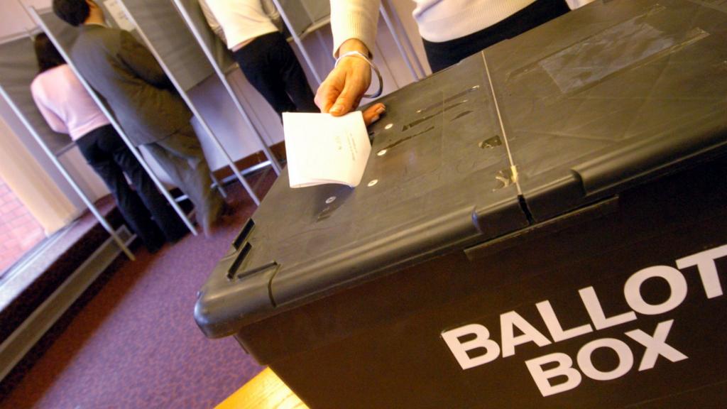 Ballot box at polling station