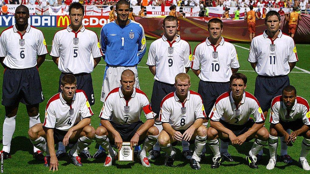 England squad from Euro 2004