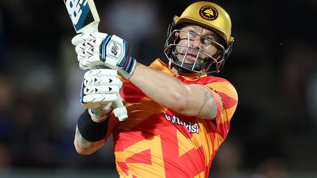 Birmingham Phoenix batter Matthew Wade plays a shot