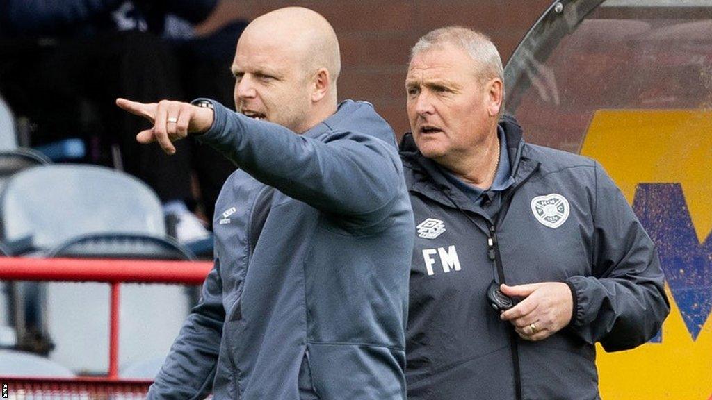 Heart of Midlothian's Steven Naismith and Frankie McAvoy