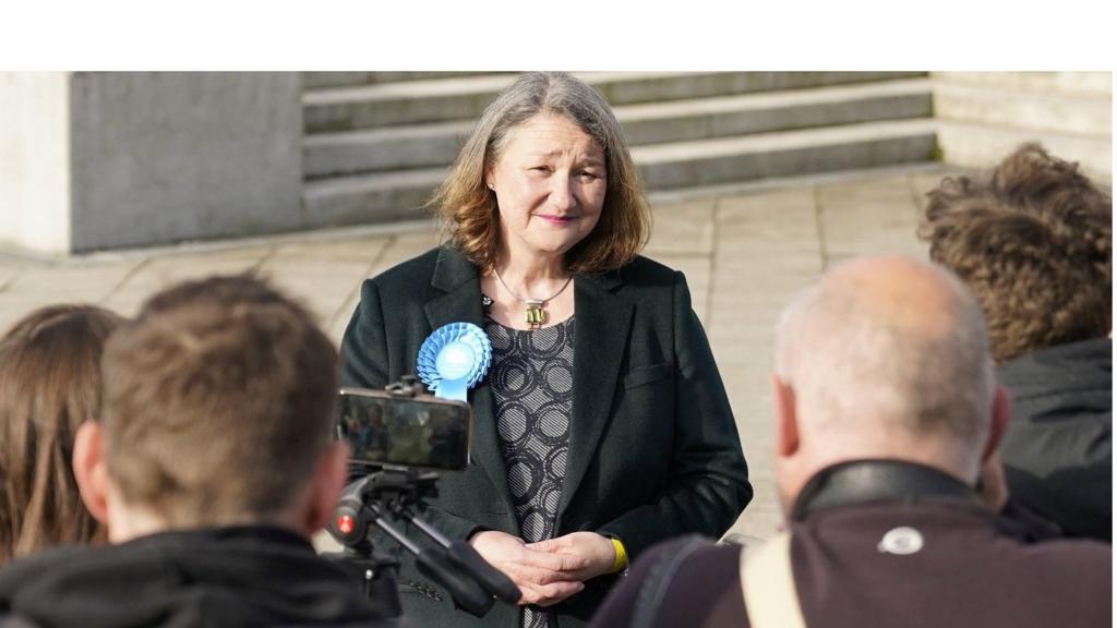 Jill Mortimer after winning in Hartlepool