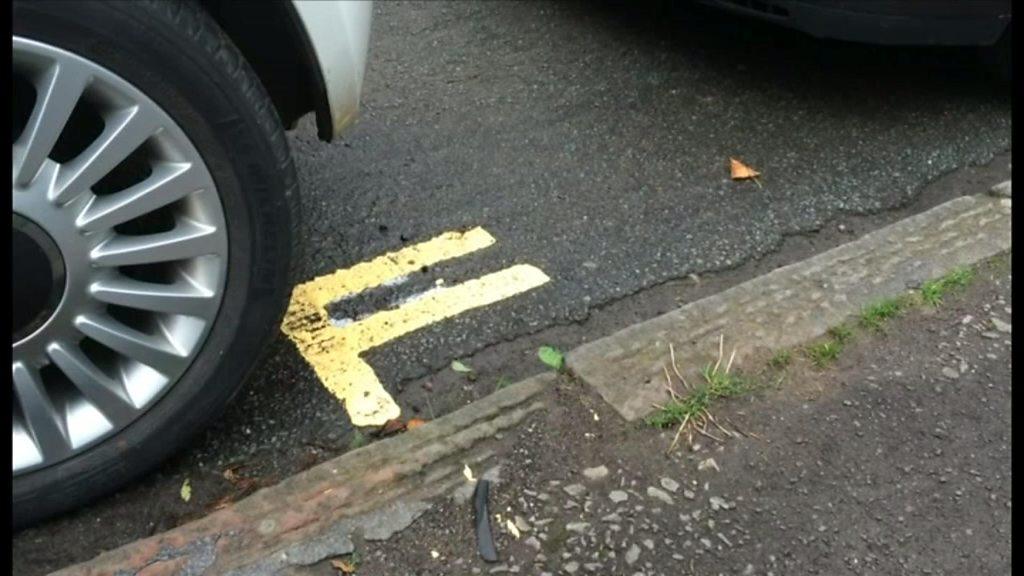 Double yellow lines