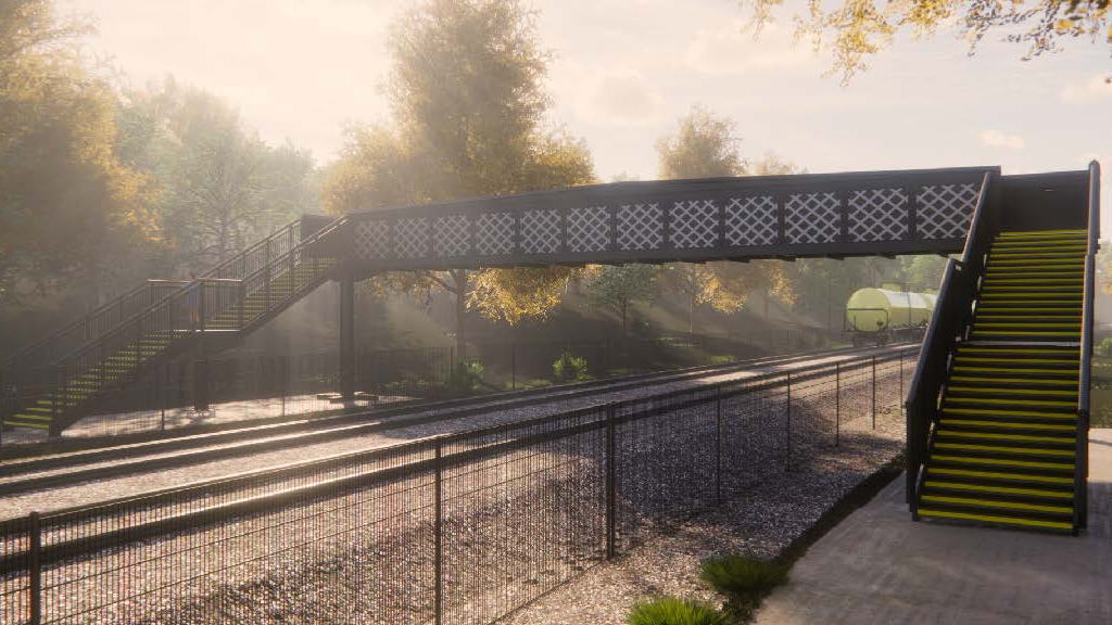 An artist's impression of Lostwithiel FRP ‘Legacy Footbridge’