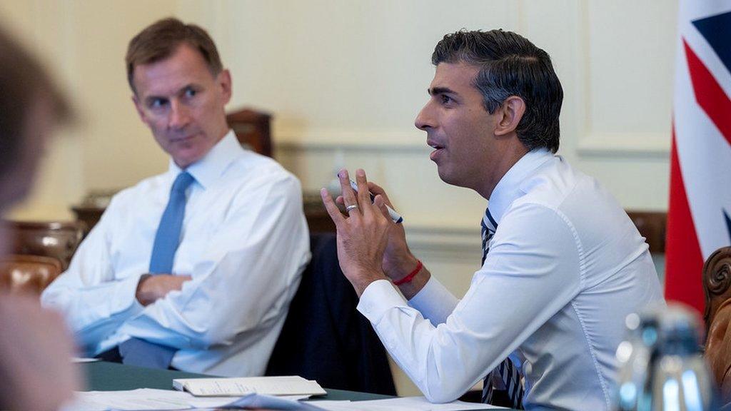 Chancellor Jeremy Hunt and Prime Minister Rishi Sunak meet on Monday