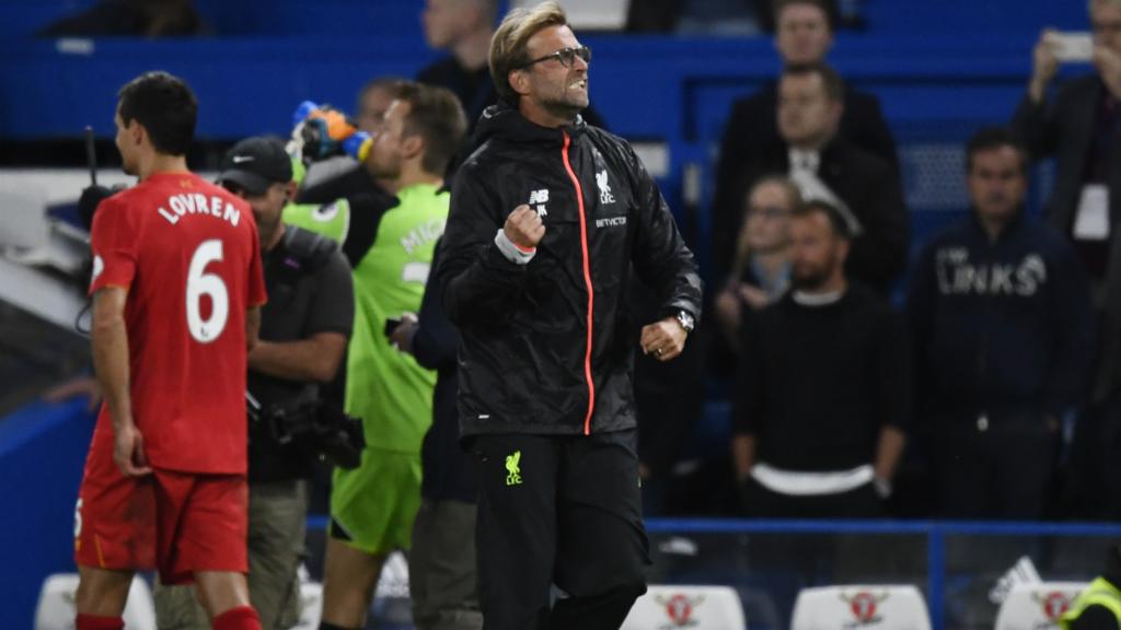 Jurgen Klopp celebrates