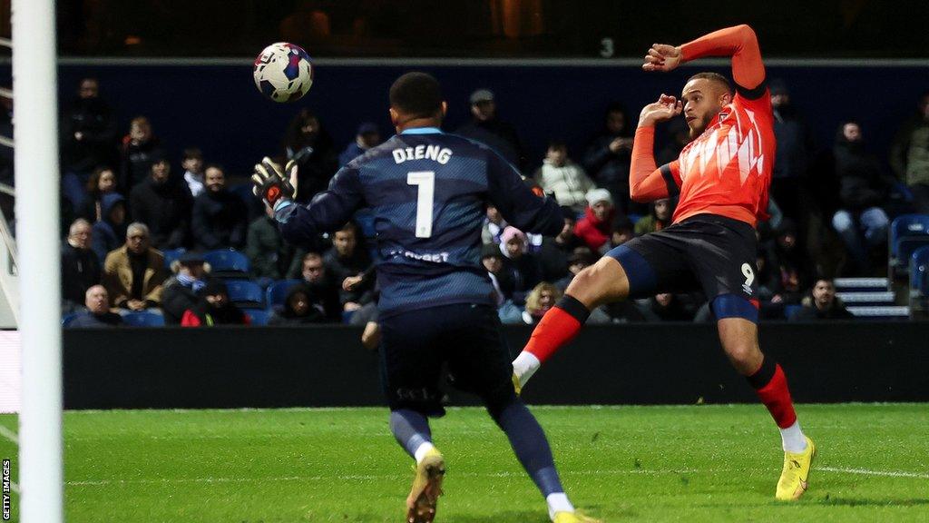 Carlton Morris nets his second goal against Queens Park Rangers