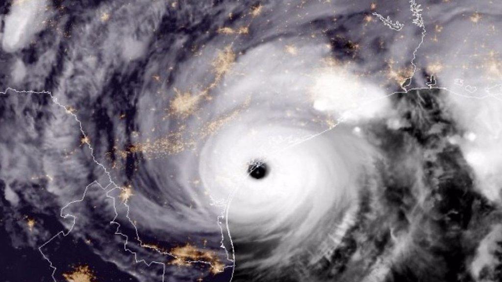 Storm Harvey seen from space