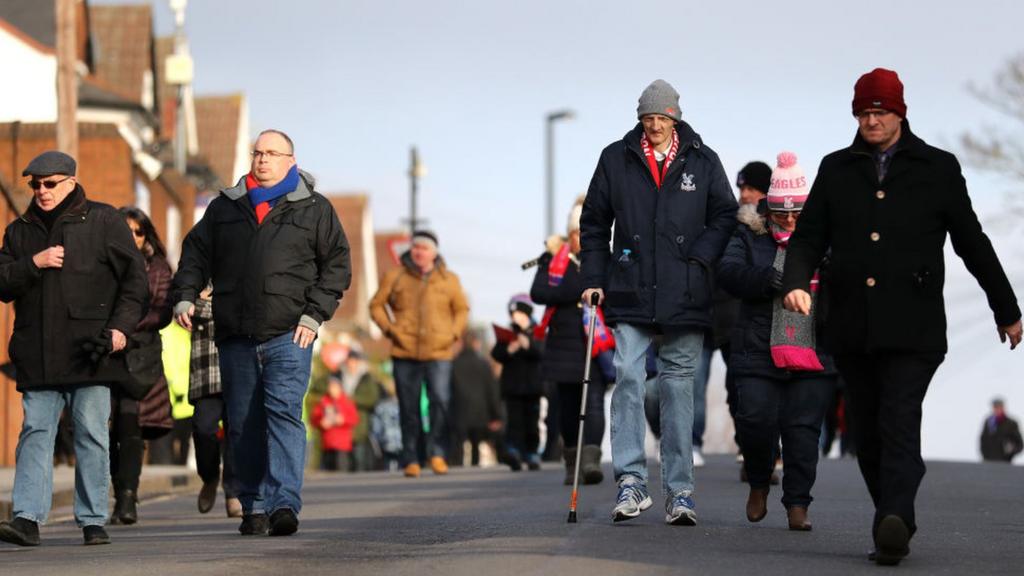 Palace v Burnley fans arrive