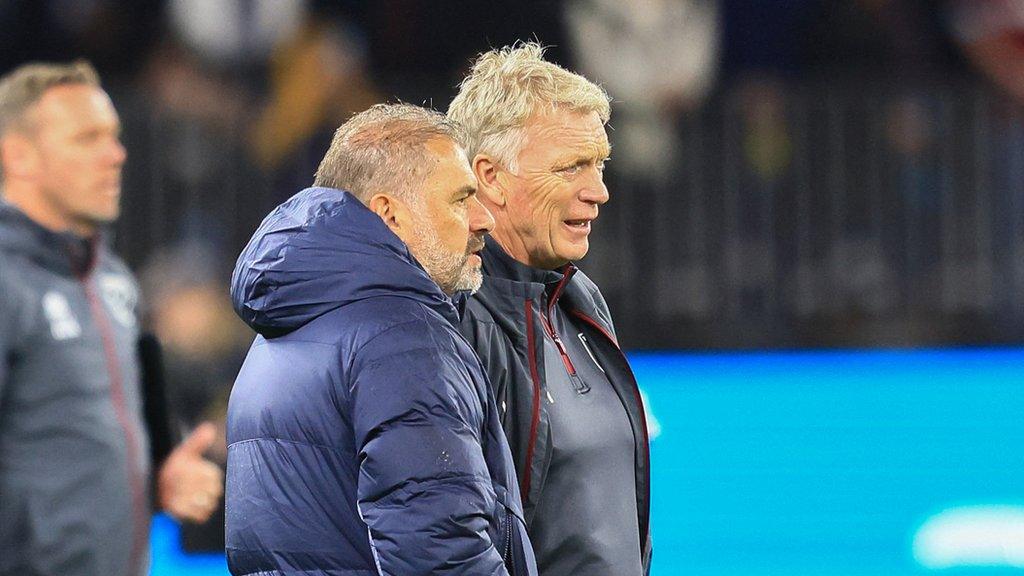 David Moyes alongside Ange Postecoglou